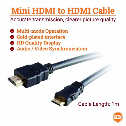 Action Mounts High-Speed HDMI to Mini HDMI Adapter Cable – GoPro Hero 2